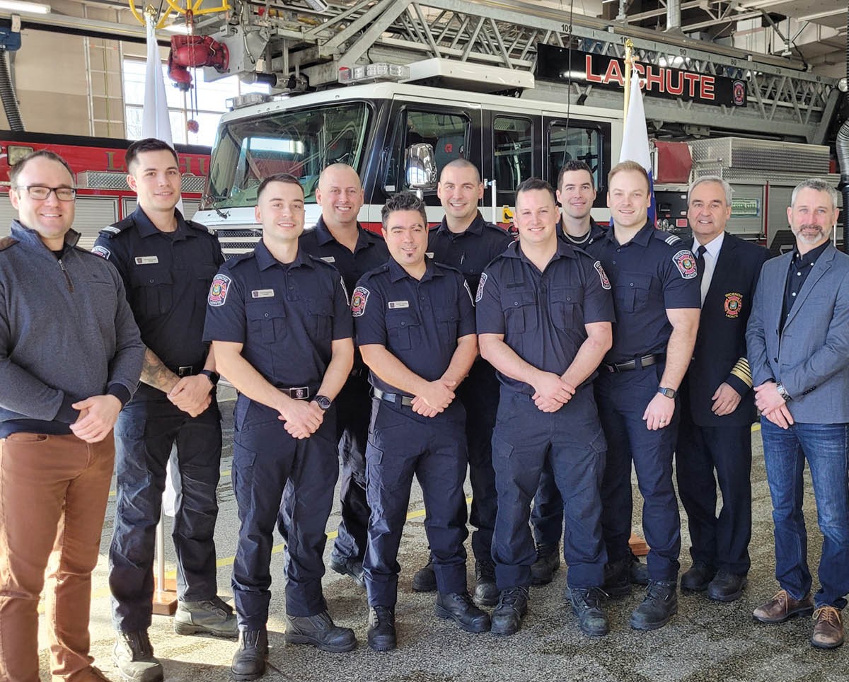 Les huit pompiers réguliers permettront de réduire considérablement les délais d'intervention dans la ville de Lachute.