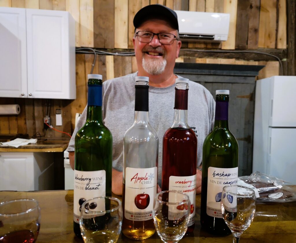The farm on which Michel Villeneuve now produces more than a dozen different fruit wines has been a working farm for more than 175 years and in his family for 125.