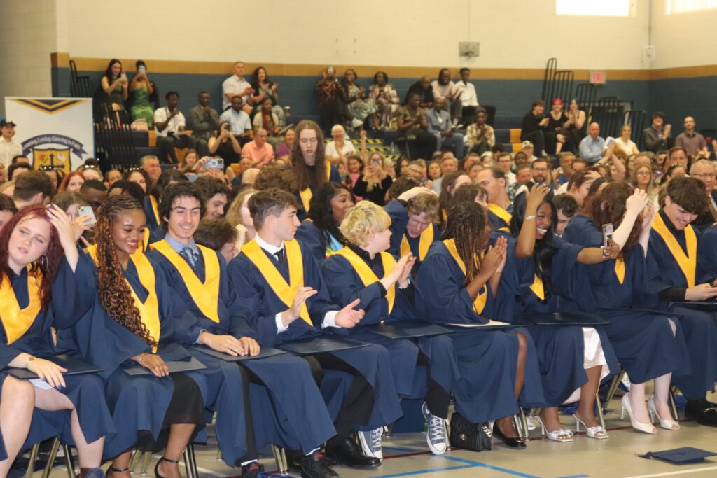 St. Francis Xavier Catholic School in Hammond celebrates the class of 2024 with a graduation ceremony on Wednesday, June 26. Alexandra Likhonosova was named the valedictorian for the class of 2024, while Arthur Kitsyuk received the Governor General’s Award. Joanna Kabemba received the Lieutenant Governor Community Volunteer Award