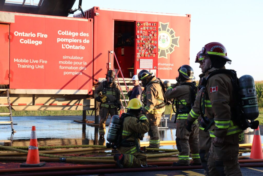 For six days, Sation 11 and 12 have training their firefighters within the Mobile Live Fire Training Unit to hone their firefighting skills.
