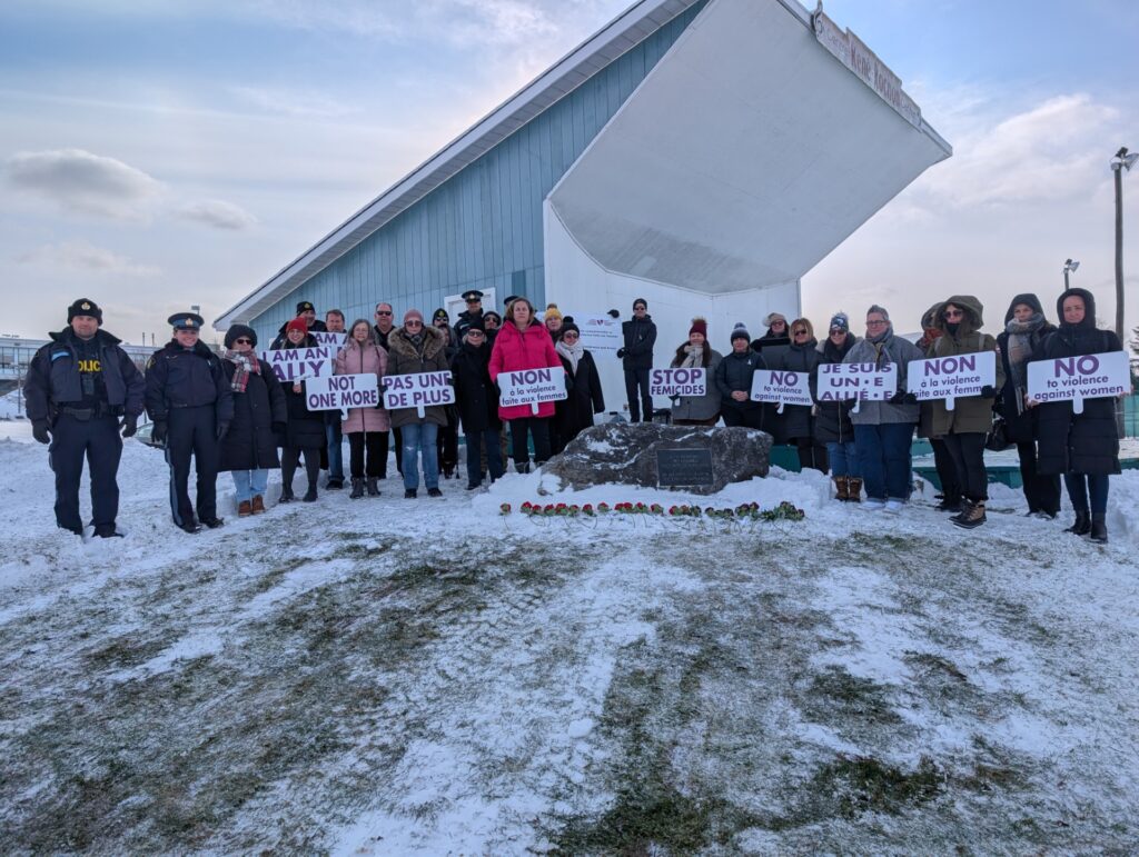 City of Clarence-Rockland officials, representatives from emergency services, and community members joined representatives from the Prescott-Russell Coalition to Eliminate Violence Against Women on Friday, Dec. 6, for a ceremony in honour of the National Day of Remembrance and Action on Violence Against Women.