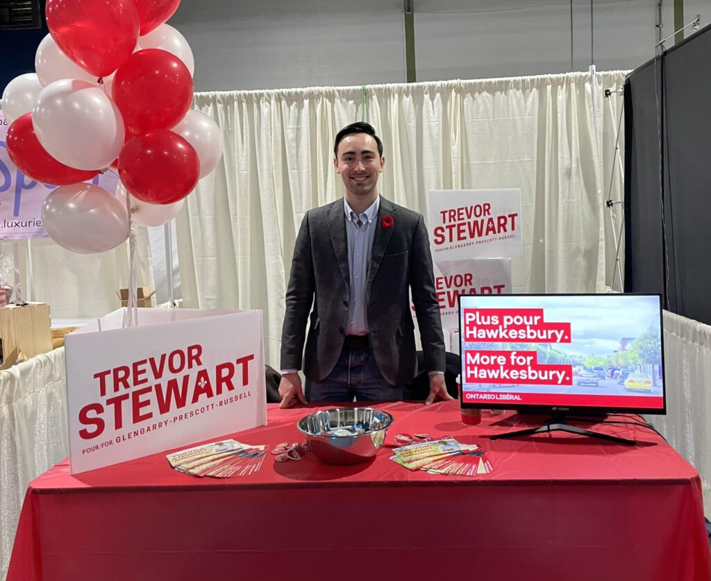 Trevor Sterwart est le candidat du Parti libéral de l'Ontario pour la circonscription de Glengarry-Prescott-Russell.