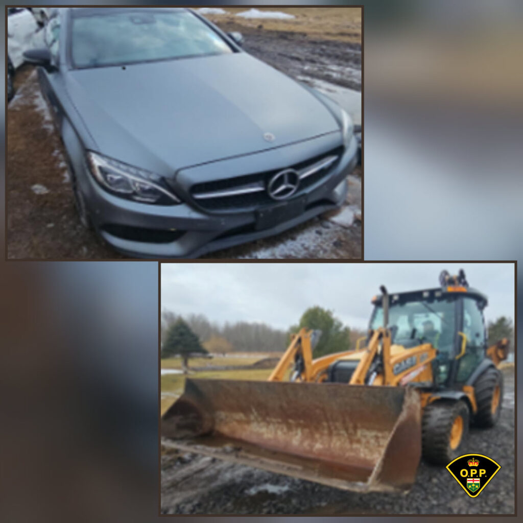 L'Unité des crimes de rue de la Région de l'Est de la Police provinciale de l'Ontario a retrouvé une pelleteuse et une Mercedes volée à Limoges, d'une valeur de près de 100 000 $, à la suite d'une enquête fructueuse.
