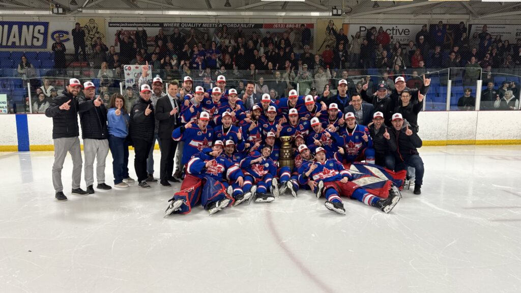 The Rockland Nationals capped off an impressive 2024-2025 Central Canada Hockey League season by sweeping the Carleton Place Canadians in the Bogart Cup championship, claiming the league’s top prize for the first time since 1976