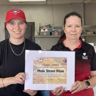 Melissa Turcotte, left, and her mother, Manon Meloche are the proud owners of Main Street Pizza. Their business was recently named the best pizza place in the city of Clarence-Rockland in a competition spearheaded by local television station TVC22.