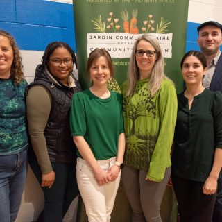 The Rockland Community Garden organized the inaugural Growing Green Fair on Sunday, March 3. Over 50 vendors and community groups participated in what organizers hope will become an annual event. From left to right to right, Arianne Cantin, Stephaine Howard, Stephanie Marcil, Jennie Wilson, Sarah Lacombe and Mathew Byrne. Not pictured, Neil Boulianne.