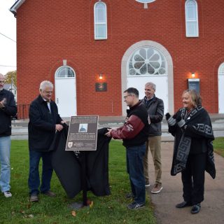 Marionville historical plaque