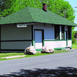 The Embrun Train station connected communities and served as a transportation hub in the 1800s.
