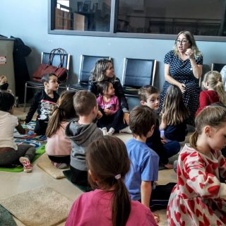 mayoress and children