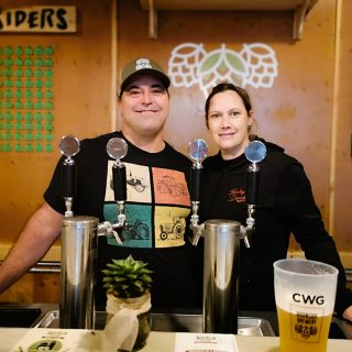 Danick Lafond (left) and Natalie Chapados of Barnside Brewing, both with PhDs in health sciences and research backgrounds, have spent more than a decade researching the best hop culture on the 10 acres they've dedicated to this essential beer-making crop. Today, the duo strive to integrate their hops into their own brewing.
