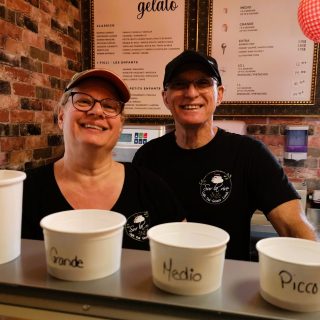 Nathalie Bercier-Gauthier and Joe Gauthier discovered their love of Italian cuisine and culture during a trip to Tuscany. They brought their passion back to Café sur la Rive and introduced their homemade gelato to the region.
