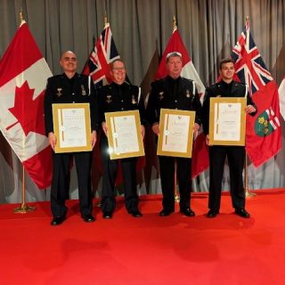 The Province of Ontario awarded Ontario Paramedic Medals for Bravery to four members of the United Counties of Prescott and Russell (UCPR) Emergency Services Team at the end of Paramedic Services Week. (Photo provided)