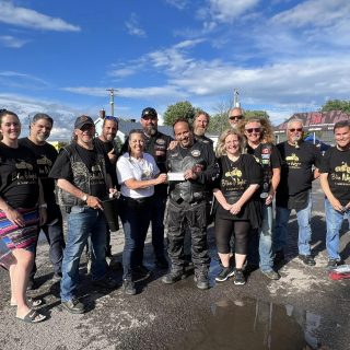 Bike Night à Hawkesbury's main organizer, Nathalie Lessard (center left, holding cheque), presented last year's proceeds to Bikers Against Child Abuse. The first Bike Night gathering of 2024 in Hawkesbury took place on Friday, June 7, at Maximum Powersports in Hawkesbury. Future events will take place on July 27, August 23 and September 13.