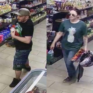 Russell County OPP are looking to identify the two individuals in the above CCTV footage after an employee's phone was stolen at a Clarence-Rockland business.